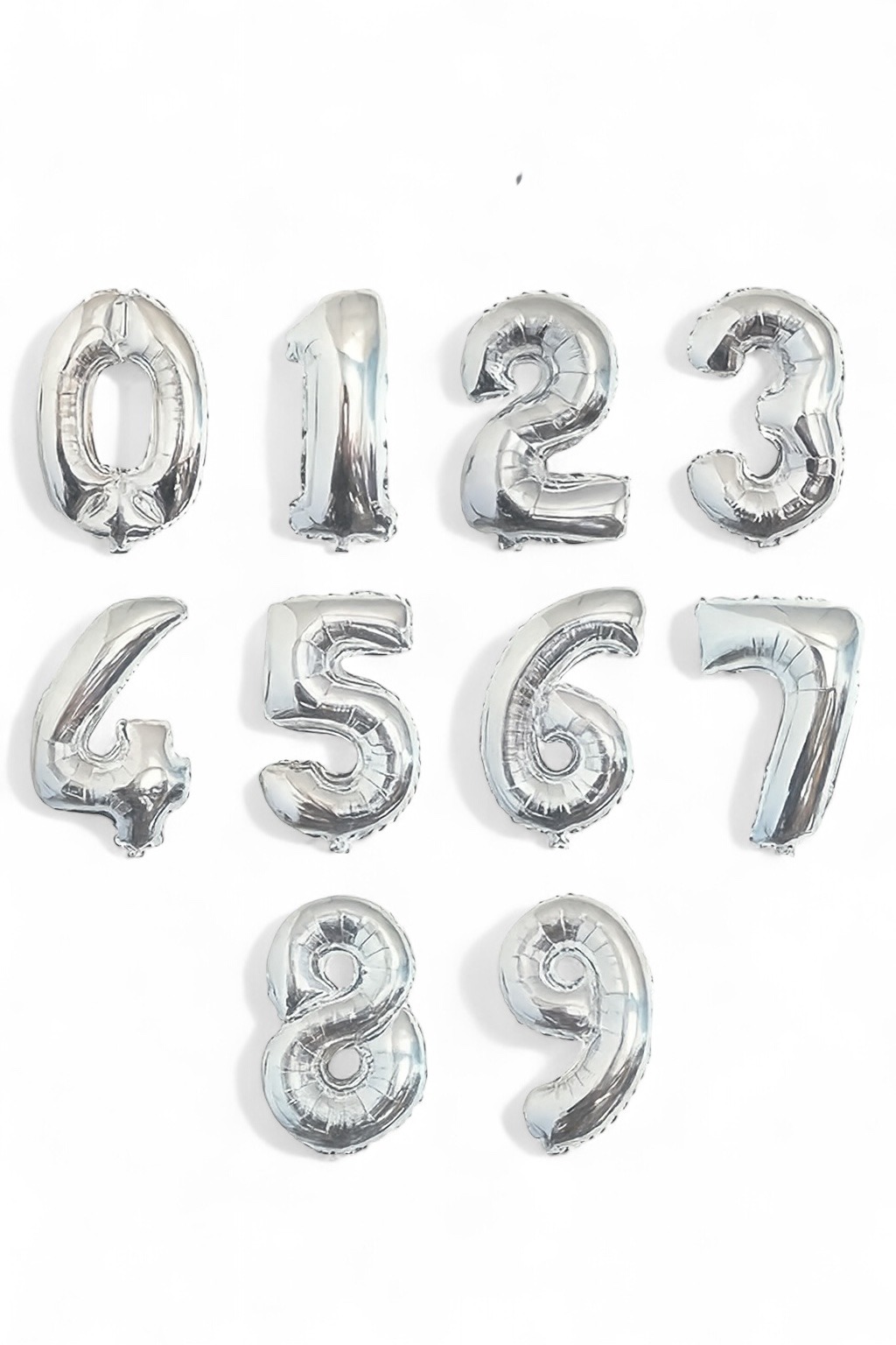 בלון ספרות לבחירה - כסוף - 34" / 87ס"מ